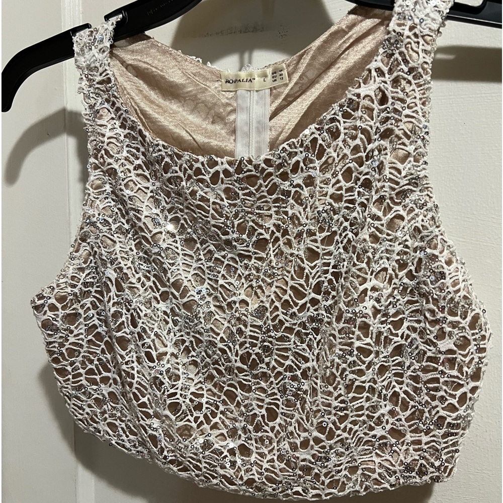 2 PIECE GOLD ROPALIA PROM DRESS SIZE LARGE